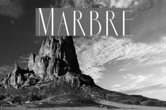 Marbre フォント examples
