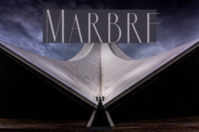 Marbre フォント examples