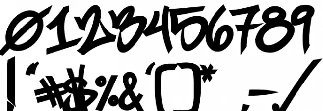 Marc Digital Graffiti Heavy Font OTHER CHARS