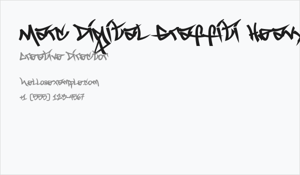 Marc Digital Graffiti Heavy Business Card