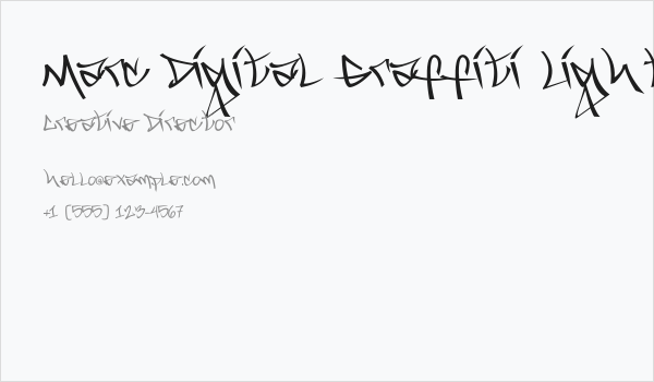 Marc Digital Graffiti Light Business Card
