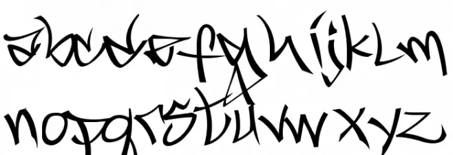 Marc Digital Graffiti Light Font LOWERCASE