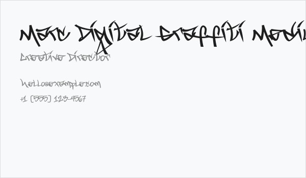 Marc Digital Graffiti Medium Business Card