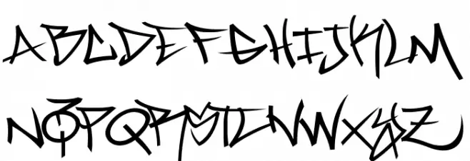 Marc Digital Graffiti Regular फ़ॉन्ट अपरकेस