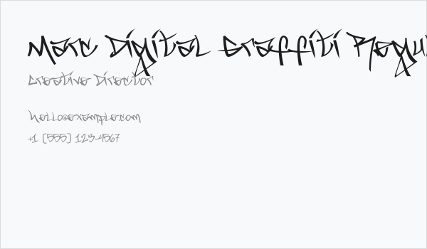 Marc Digital Graffiti Regular Business Card