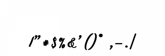 MarcelaScript Font OTHER CHARS