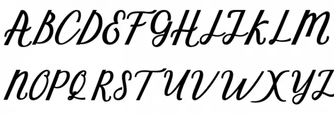 MarcelaScript Font UPPERCASE