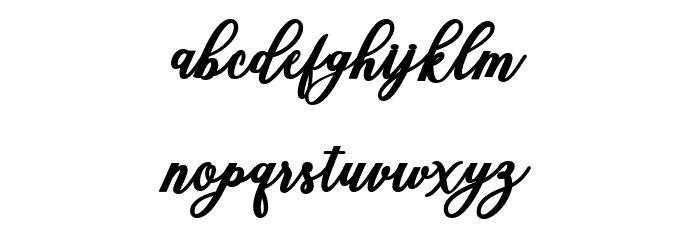 MarcelaScript Font LOWERCASE