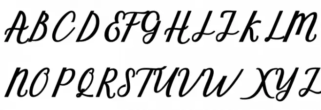 MarcelaScript Schriftart Groß
