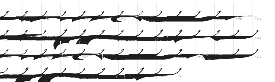 Marcelle Swashes Character Map