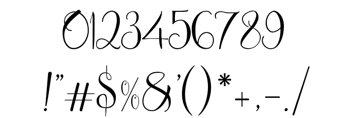 Marcellina Script Font OTHER CHARS