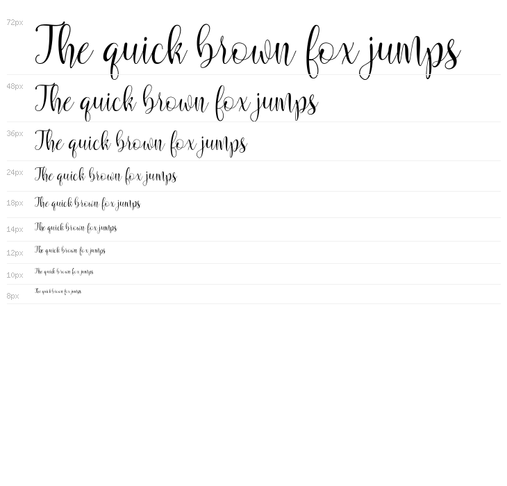 Marcellina Script Waterfall