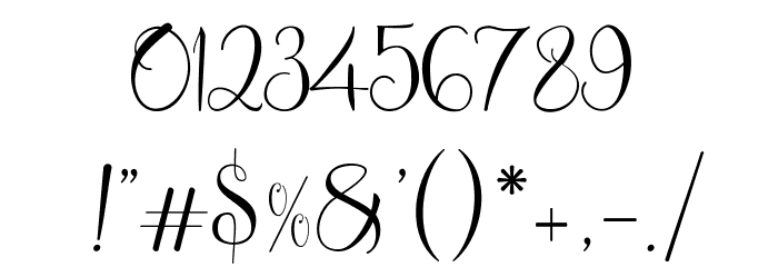 MarcellinaScript Font OTHER CHARS