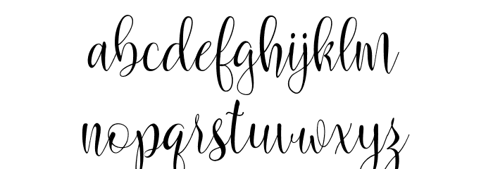 MarcellinaScript Font LOWERCASE