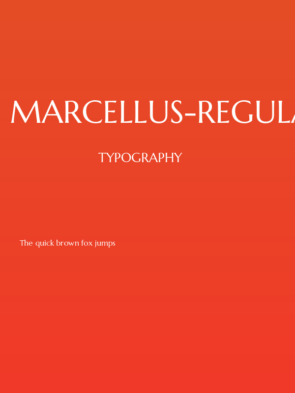 Marcellus-Regular Poster
