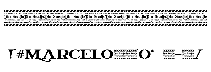 Marcelo Personal Use Font OTHER CHARS