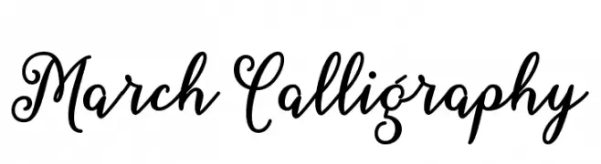 March Calligraphy  les polices de caractères gratuit tlcharger