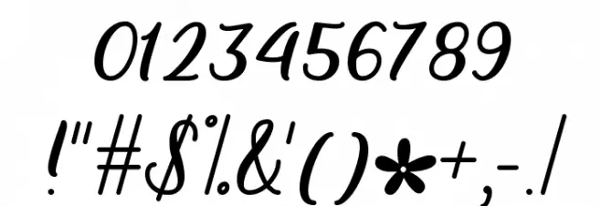 March Calligraphy Font OTHER CHARS