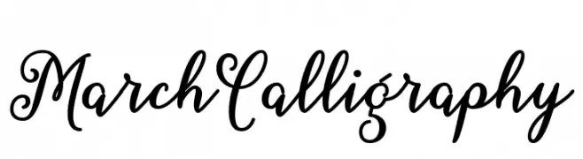 March Calligraphy  les polices de caractères gratuit tlcharger