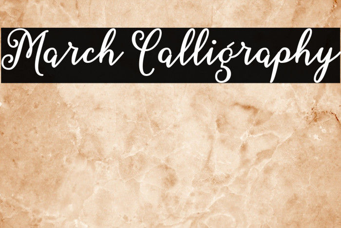March Calligraphy Fuentes examples