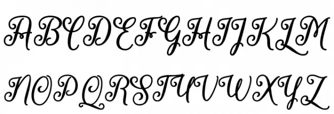 March Calligraphy 字体 大写