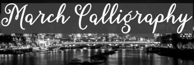 March Calligraphy Font examples