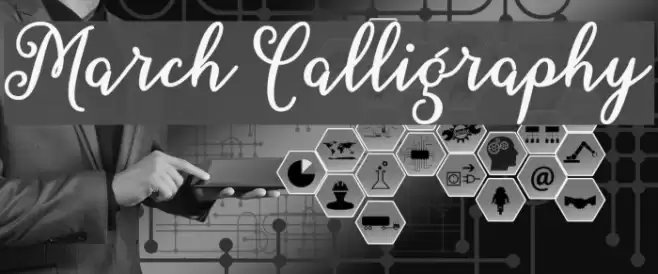 March Calligraphy Font examples