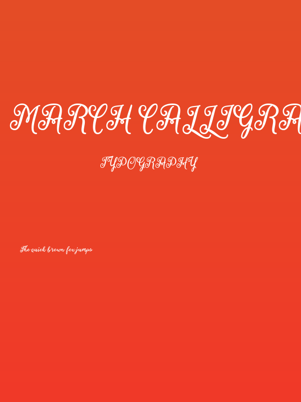 March Calligraphy Poster