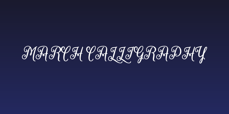 March Calligraphy Social Header