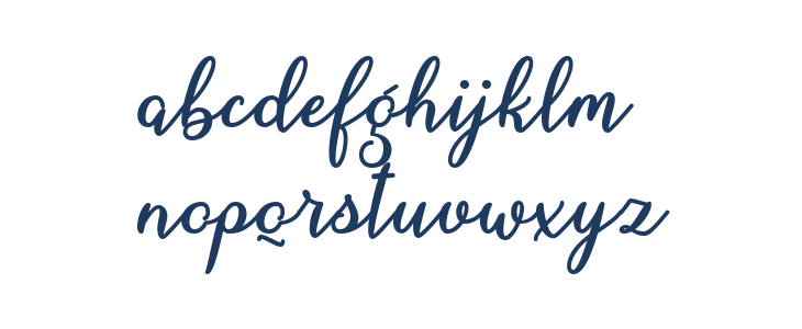 March Calligraphy Lowercase