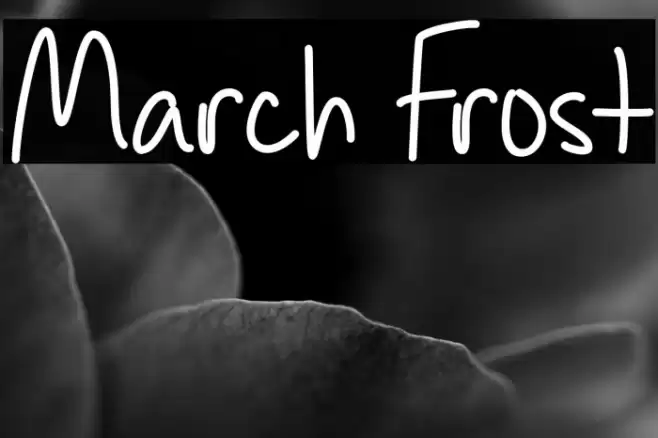 March Frost Font examples
