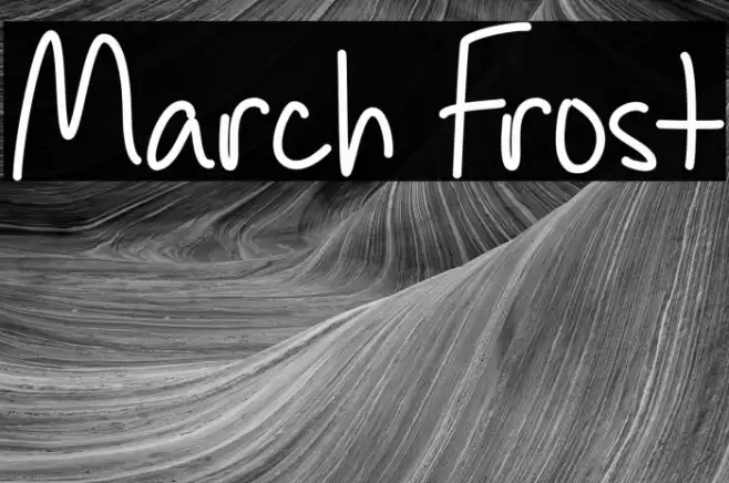 March Frost Font examples
