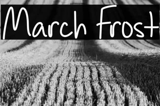 March Frost Font examples