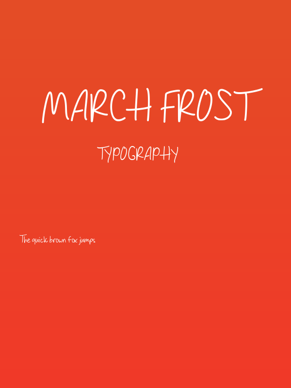 March Frost Poster