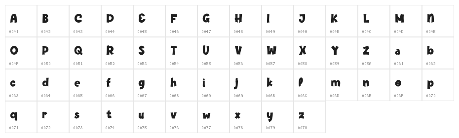 March Loft Free Font Regular Character Map