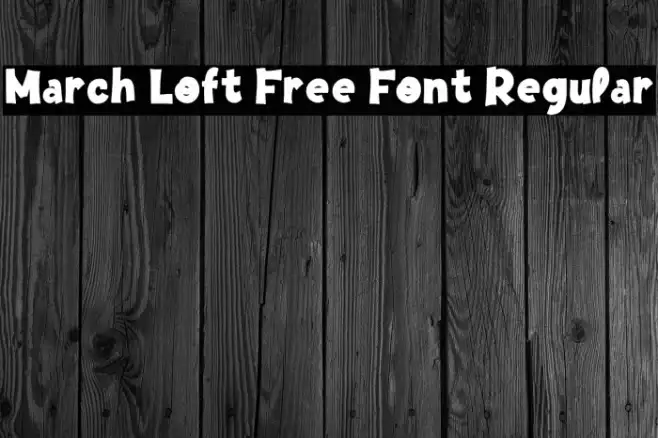 March Loft Free Font Regular Example 3