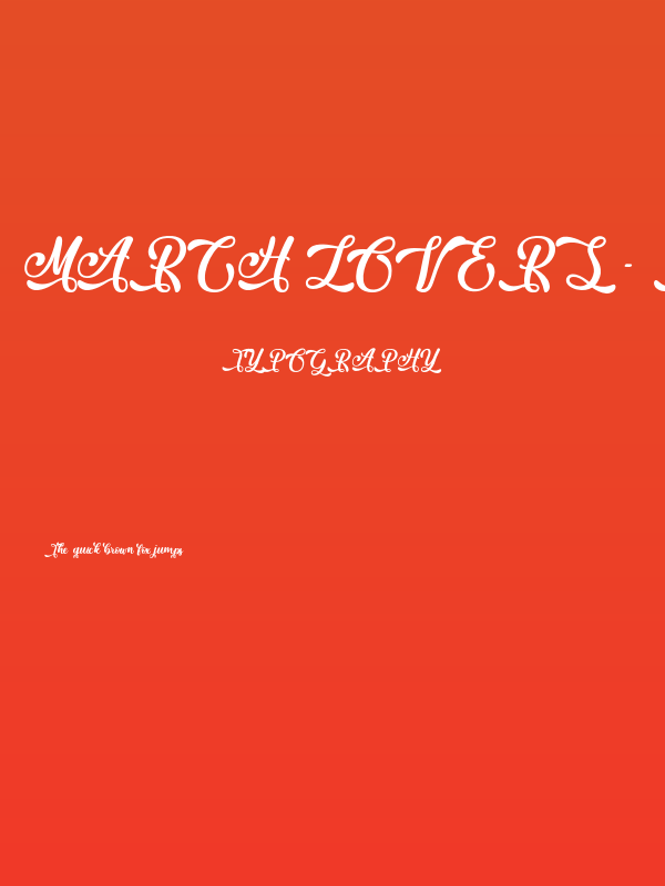 March Lovers - Personal Use Poster