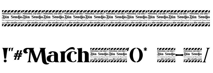 March Personal Use Font OTHER CHARS