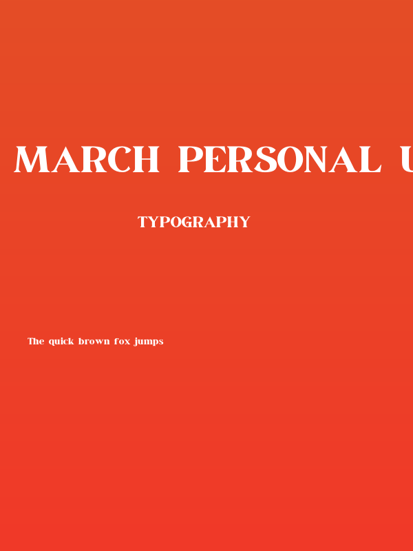March Personal Use Poster