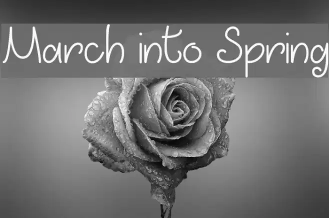 March into Spring Font examples