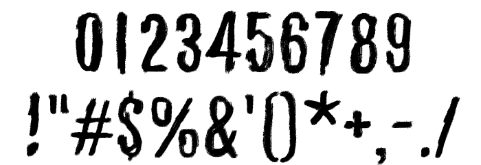 March of the pigs Font OTHER CHARS