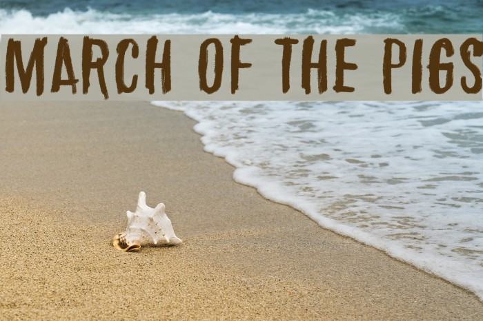 March of the pigs Font examples