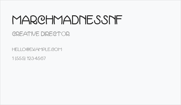 MarchMadnessNF Business Card