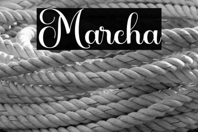 Marcha Font examples