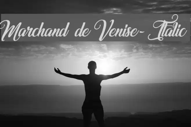 Marchand de Venise-Italic Font examples