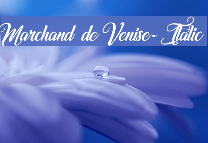 Marchand de Venise-Italic Font examples
