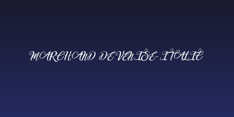 Marchand de Venise-Italic Social Header