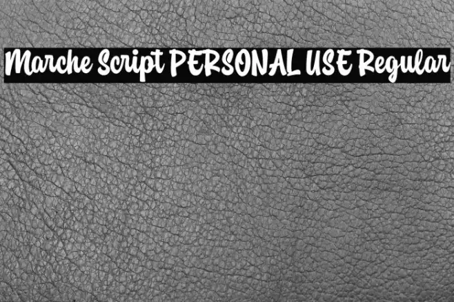 Marche Script PERSONAL USE Regular Example 2