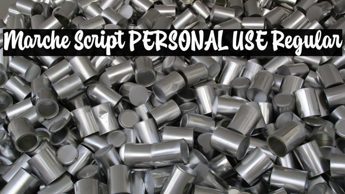 Marche Script PERSONAL USE Regular Example 3