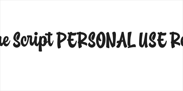 Marche Script PERSONAL USE Regular Logo